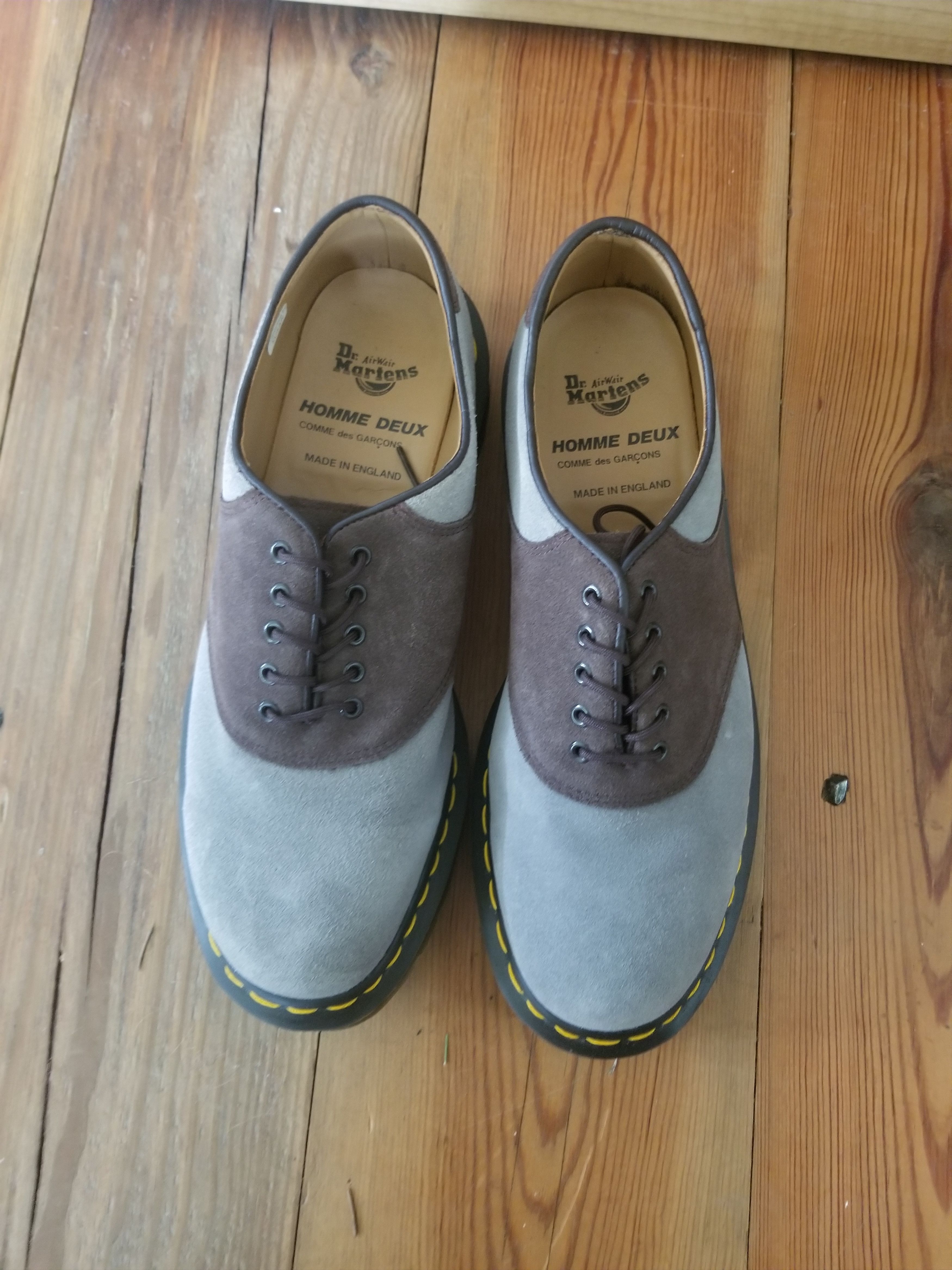 Comme des Garcons Doc Martens x CDGHD Grey/Chocolate Suede Derbies