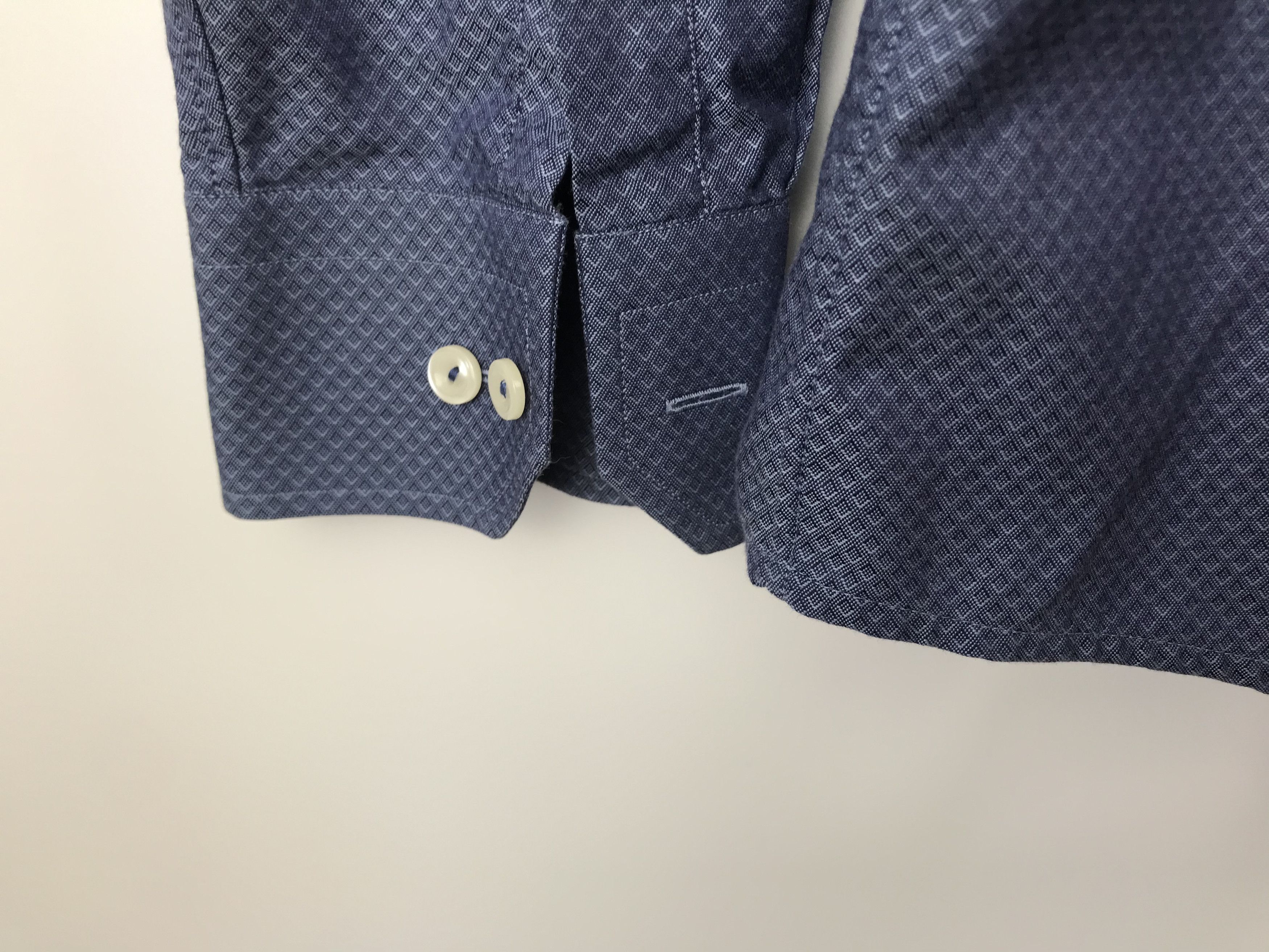 Eton Eton Men's Blue Pinpoint Slim Fit Shirt Shirt 16 1/2 42 L Size US L / EU 52-54 / 3 - 4 Thumbnail