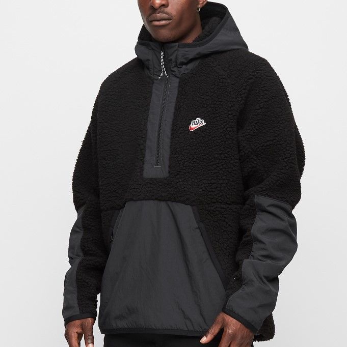 Nike heritage essentials half zip hot sale sherpa jacket