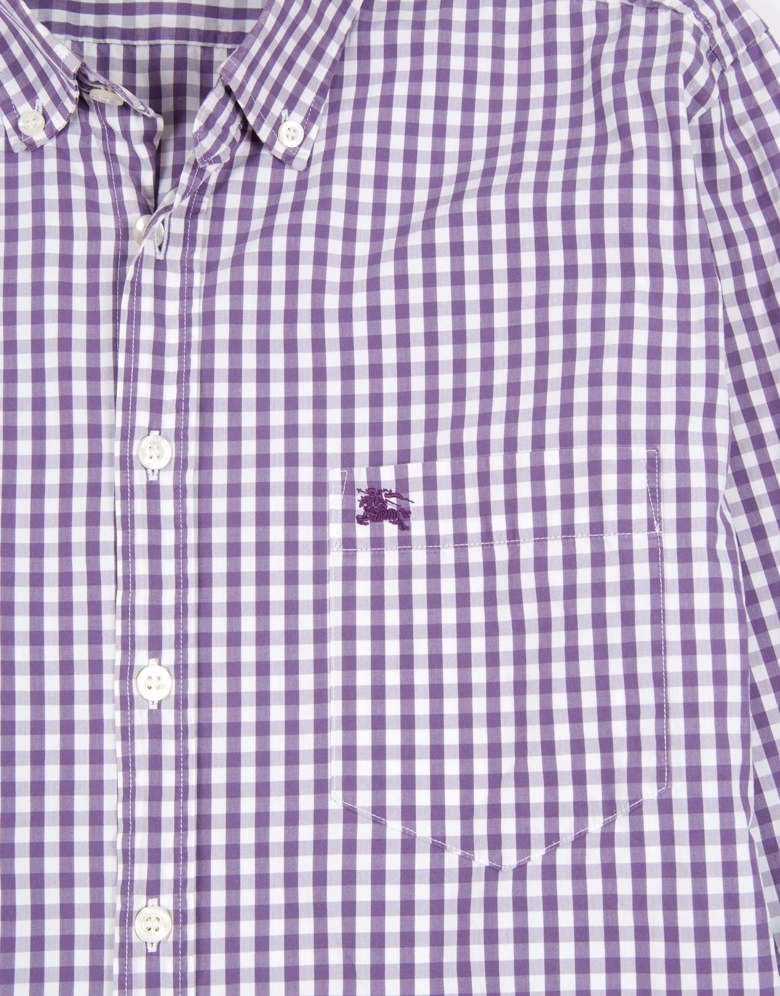 Burberry Burberry Brit Check Purple Button Ups Shirt Size US L / EU 52-54 / 3 - 3 Thumbnail