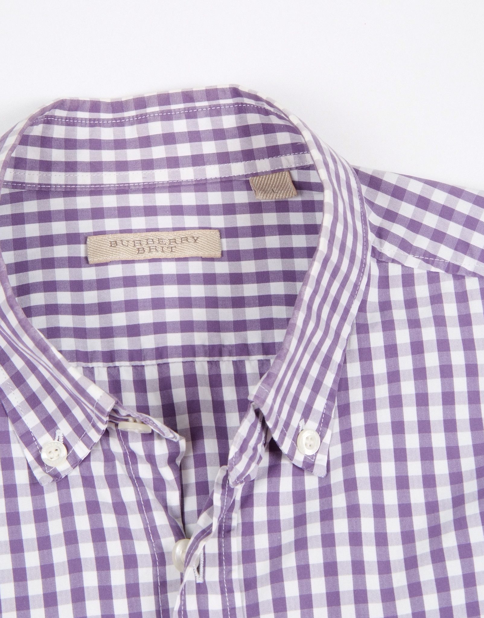 Burberry Burberry Brit Check Purple Button Ups Shirt Size US L / EU 52-54 / 3 - 4 Thumbnail