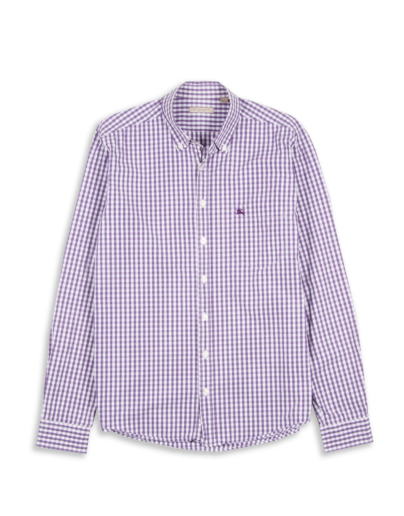 Burberry Brit Check Purple Button Ups Shirt