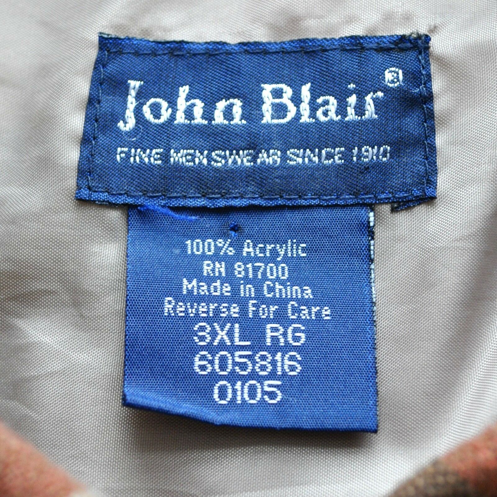 Vintage JOHN BLAIR Shirt 3XL Acrylic Flannel Checked Lumberjack 2XL Size US XXL / EU 58 / 5 - 9 Preview