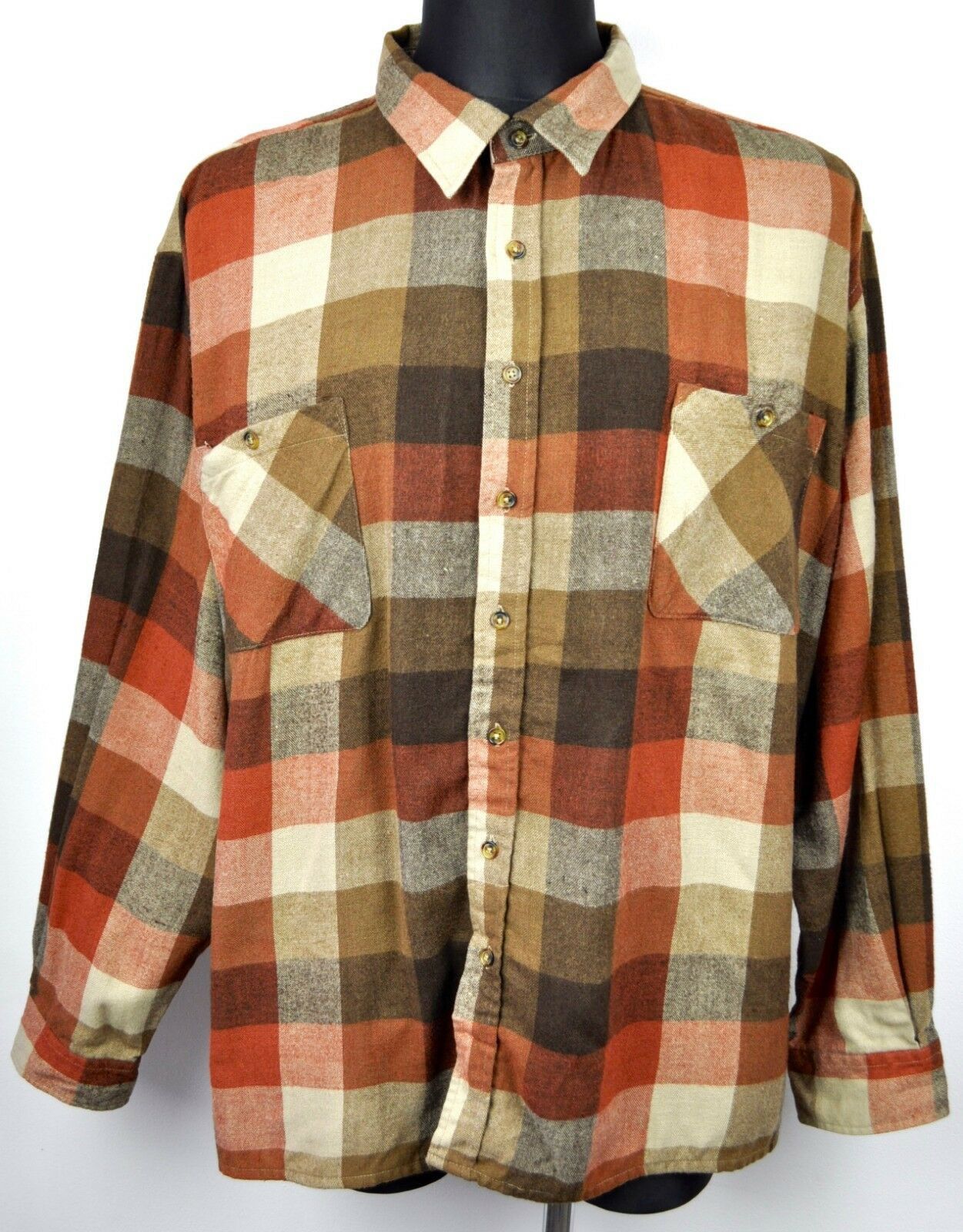 Vintage JOHN BLAIR Shirt 3XL Acrylic Flannel Checked Lumberjack 2XL Size US XXL / EU 58 / 5 - 1 Preview