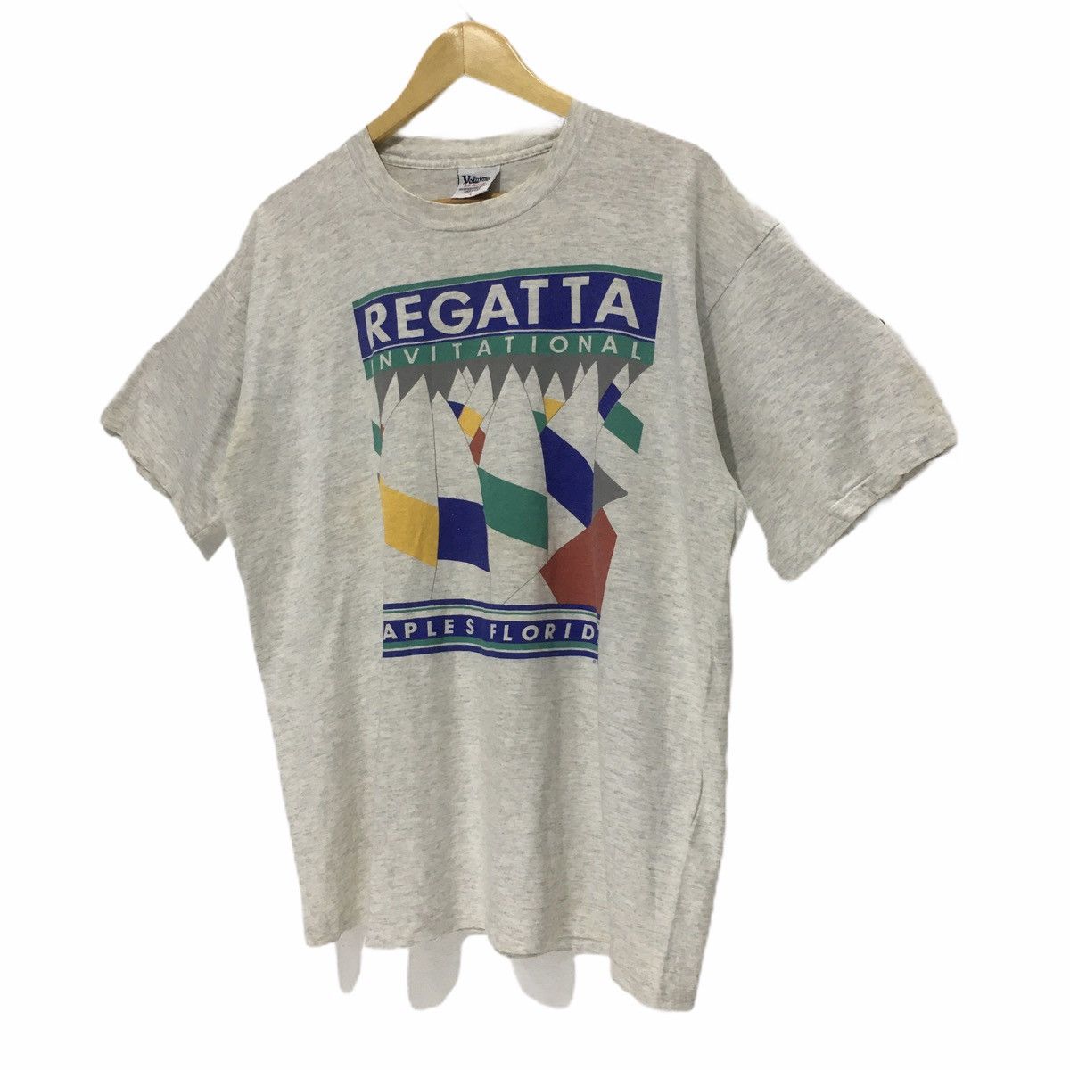 Vintage Vintage Volunteer Serigraph Regatta Naples Florida Tee L Sz Size US L / EU 52-54 / 3 - 6 Thumbnail