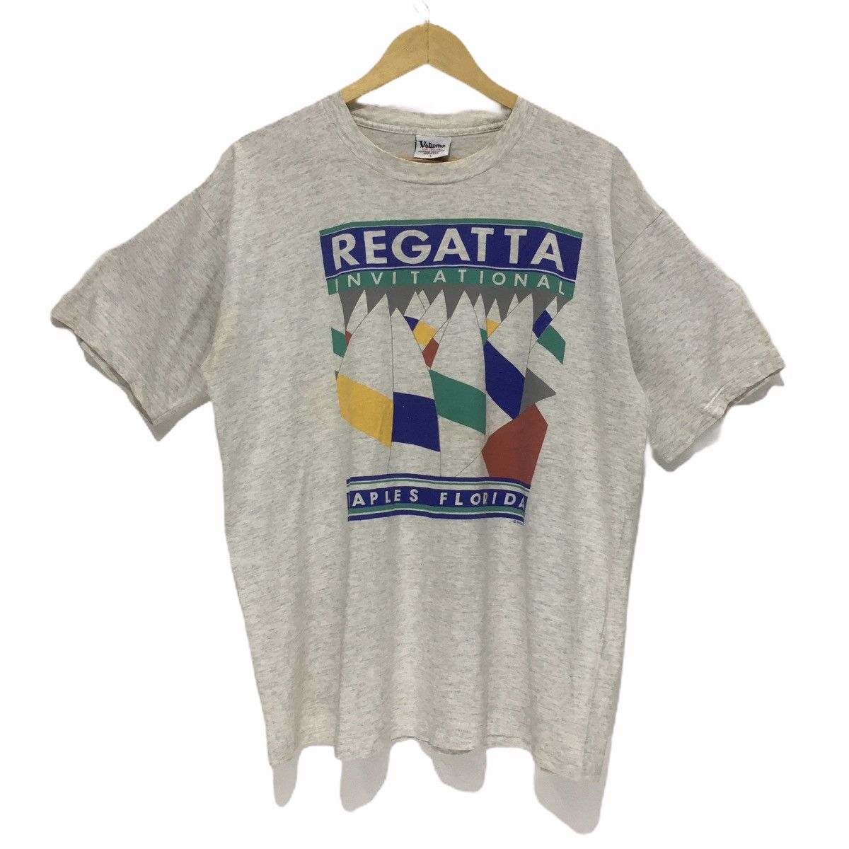 Vintage Vintage Volunteer Serigraph Regatta Naples Florida Tee L Sz Size US L / EU 52-54 / 3 - 1 Thumbnail