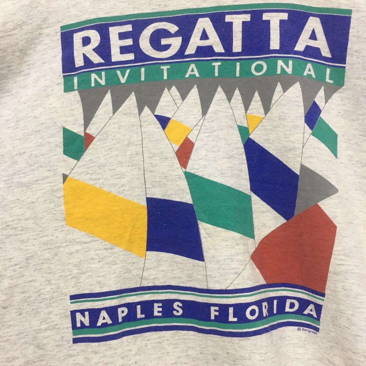 Vintage Vintage Volunteer Serigraph Regatta Naples Florida Tee L Sz Size US L / EU 52-54 / 3 - 3 Thumbnail
