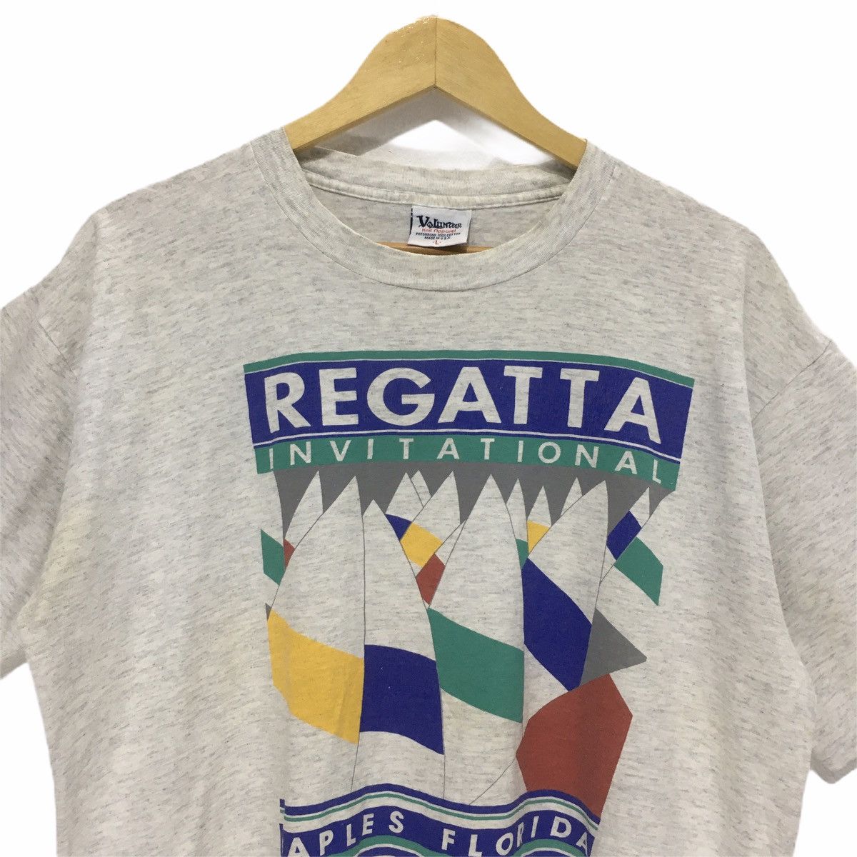 Vintage Vintage Volunteer Serigraph Regatta Naples Florida Tee L Sz Size US L / EU 52-54 / 3 - 2 Thumbnail