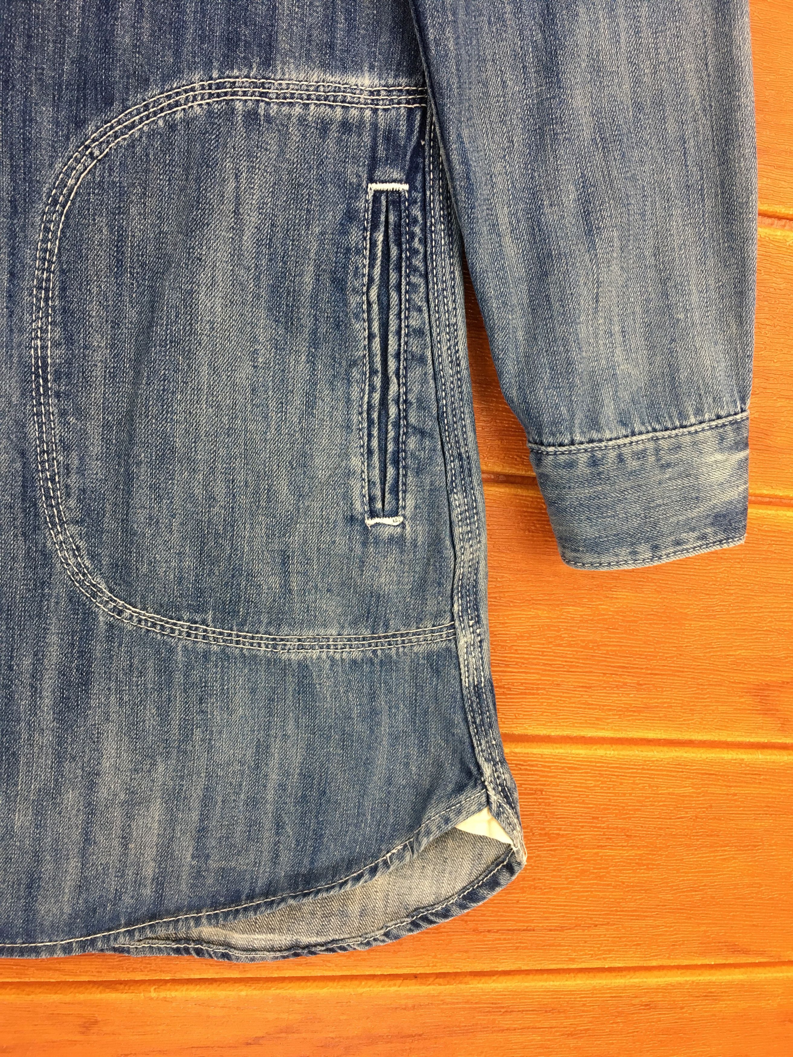 Hysteric Glamour URBAN RESEARCH Blue Denim Long Shirt Size US XS / EU 42 / 0 - 6 Thumbnail