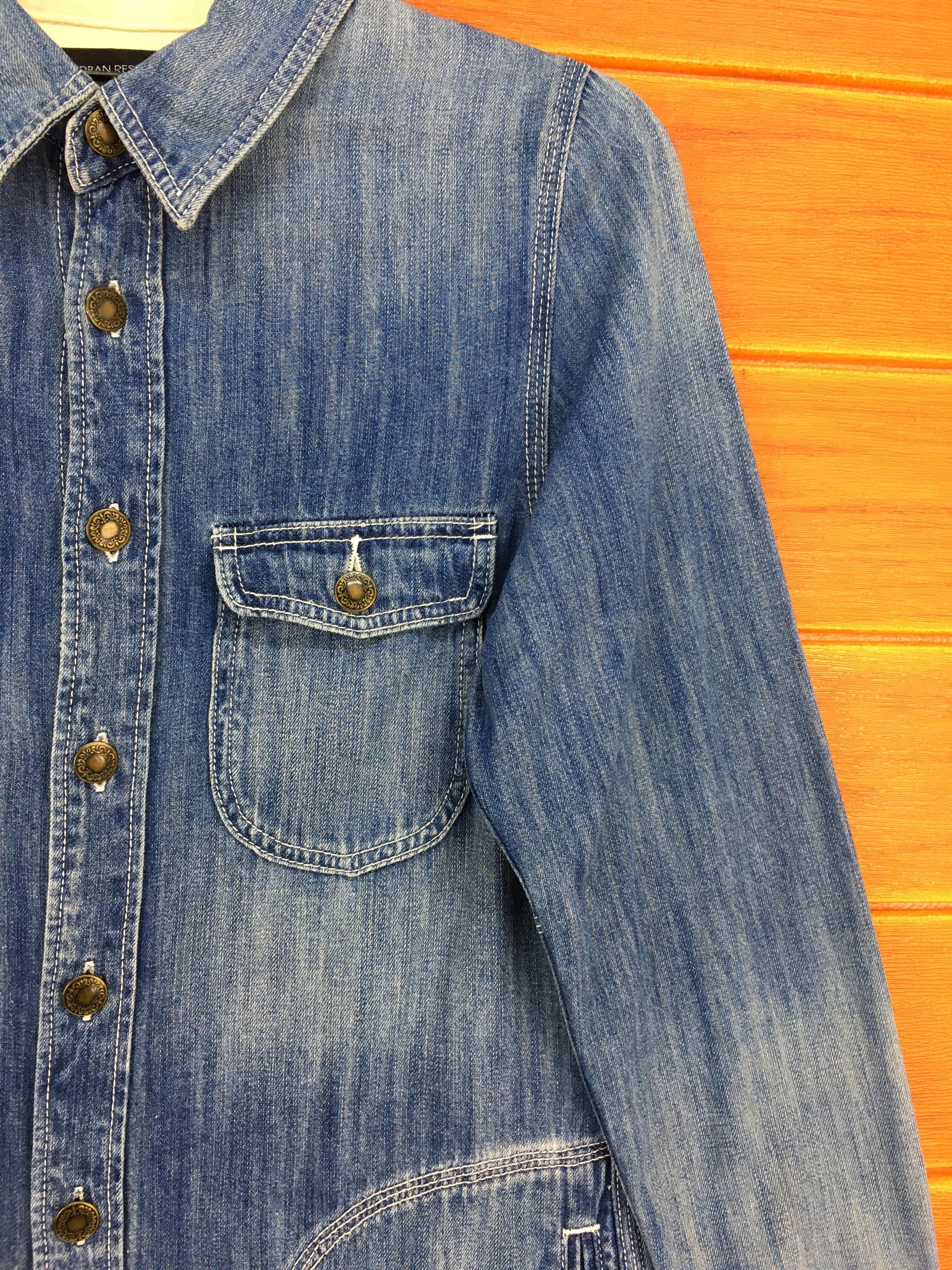 Hysteric Glamour URBAN RESEARCH Blue Denim Long Shirt Size US XS / EU 42 / 0 - 3 Thumbnail