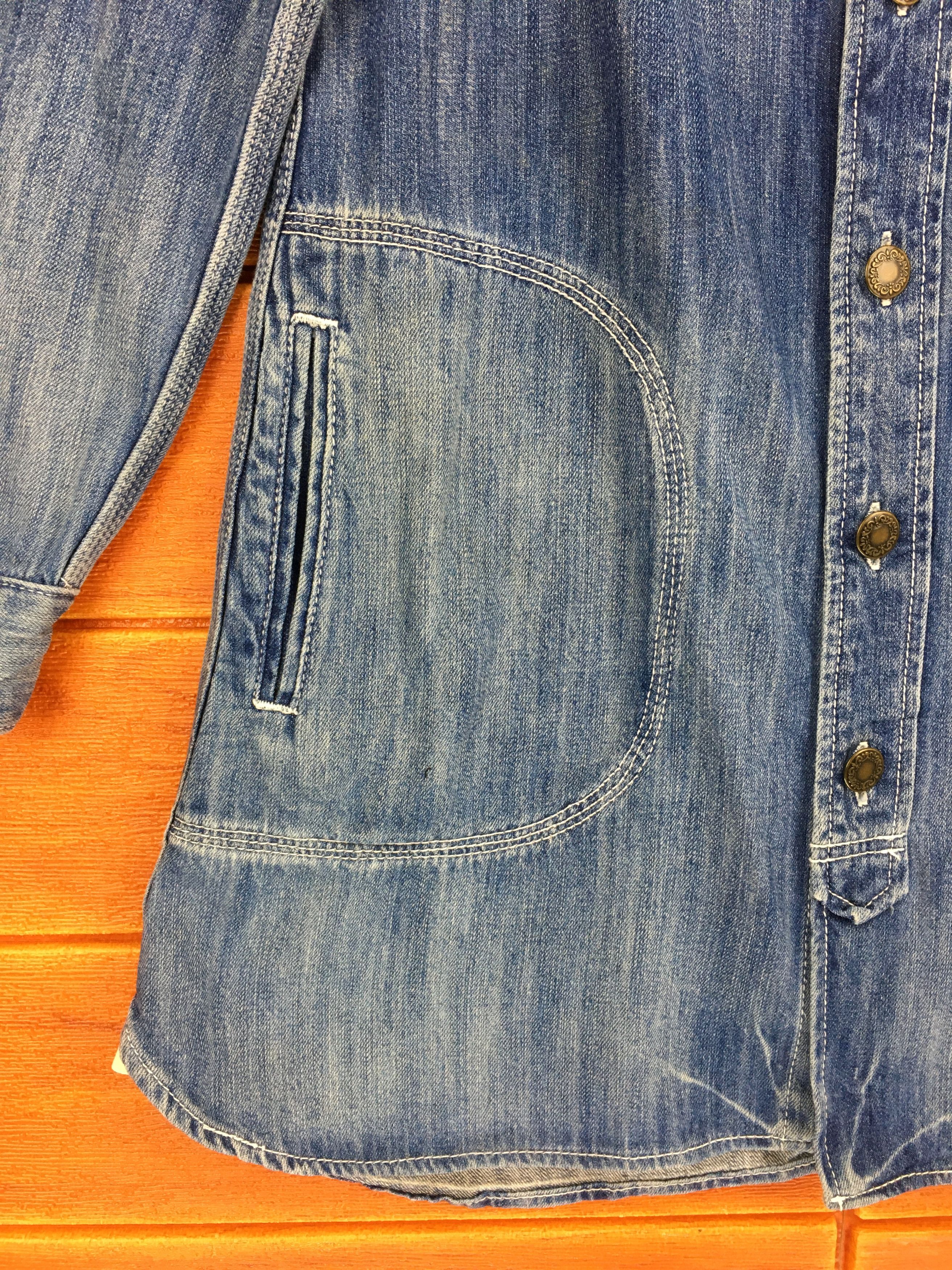 Hysteric Glamour URBAN RESEARCH Blue Denim Long Shirt Size US XS / EU 42 / 0 - 5 Thumbnail