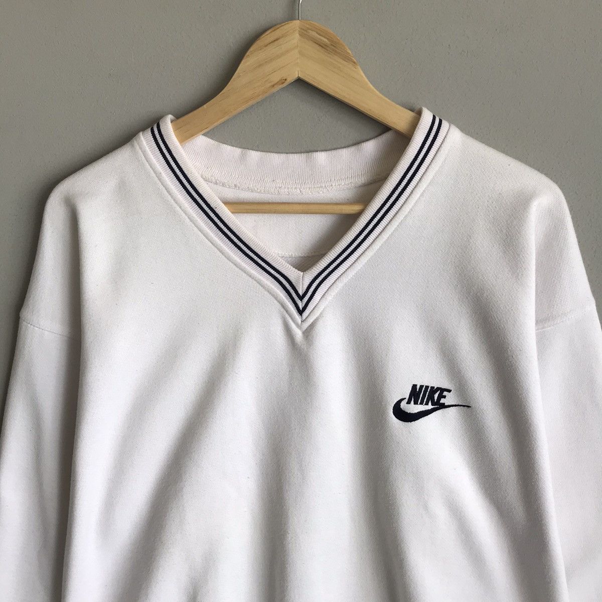 Nike × Vintage Vintage Nike 90s White Sweatshirt Size US XL / EU 56 / 4 - 2 Thumbnail
