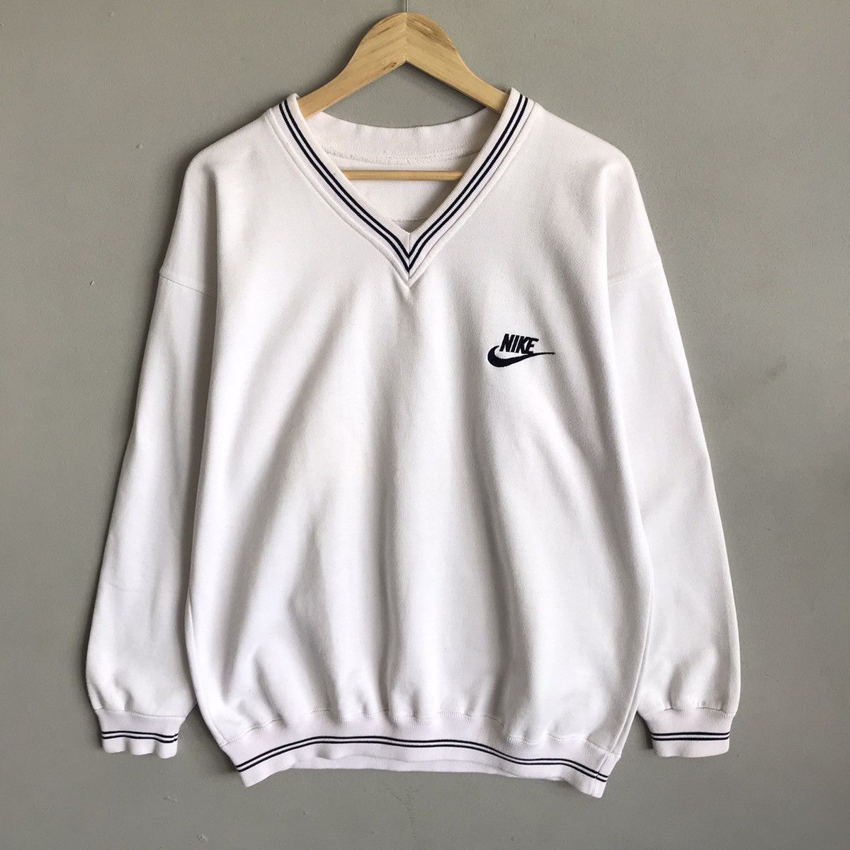 Nike × Vintage Vintage Nike 90s White Sweatshirt Size US XL / EU 56 / 4 - 1 Thumbnail