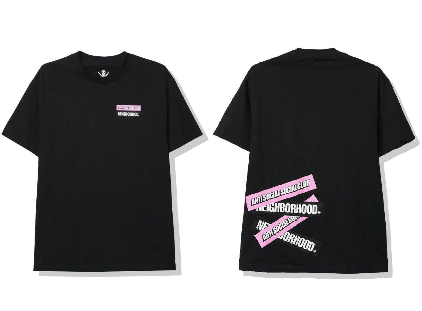 Anti Social Social Club × Neighborhood DS ASSC x NHBD Box Logo Stuck on You Black Tee FTP BAPE KITH Size US M / EU 48-50 / 2 - 6 Thumbnail