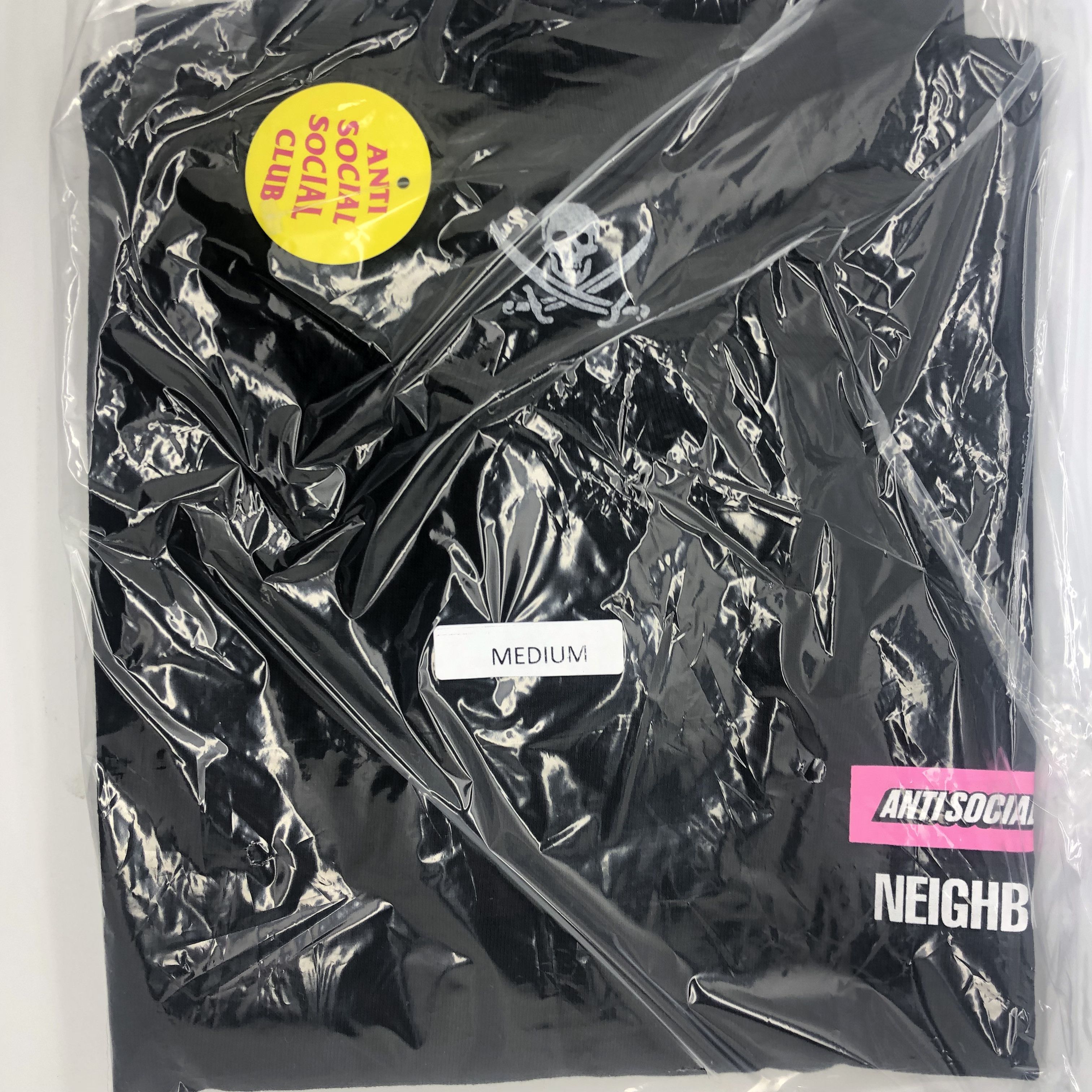 Anti Social Social Club × Neighborhood DS ASSC x NHBD Box Logo Stuck on You Black Tee FTP BAPE KITH Size US M / EU 48-50 / 2 - 3 Thumbnail