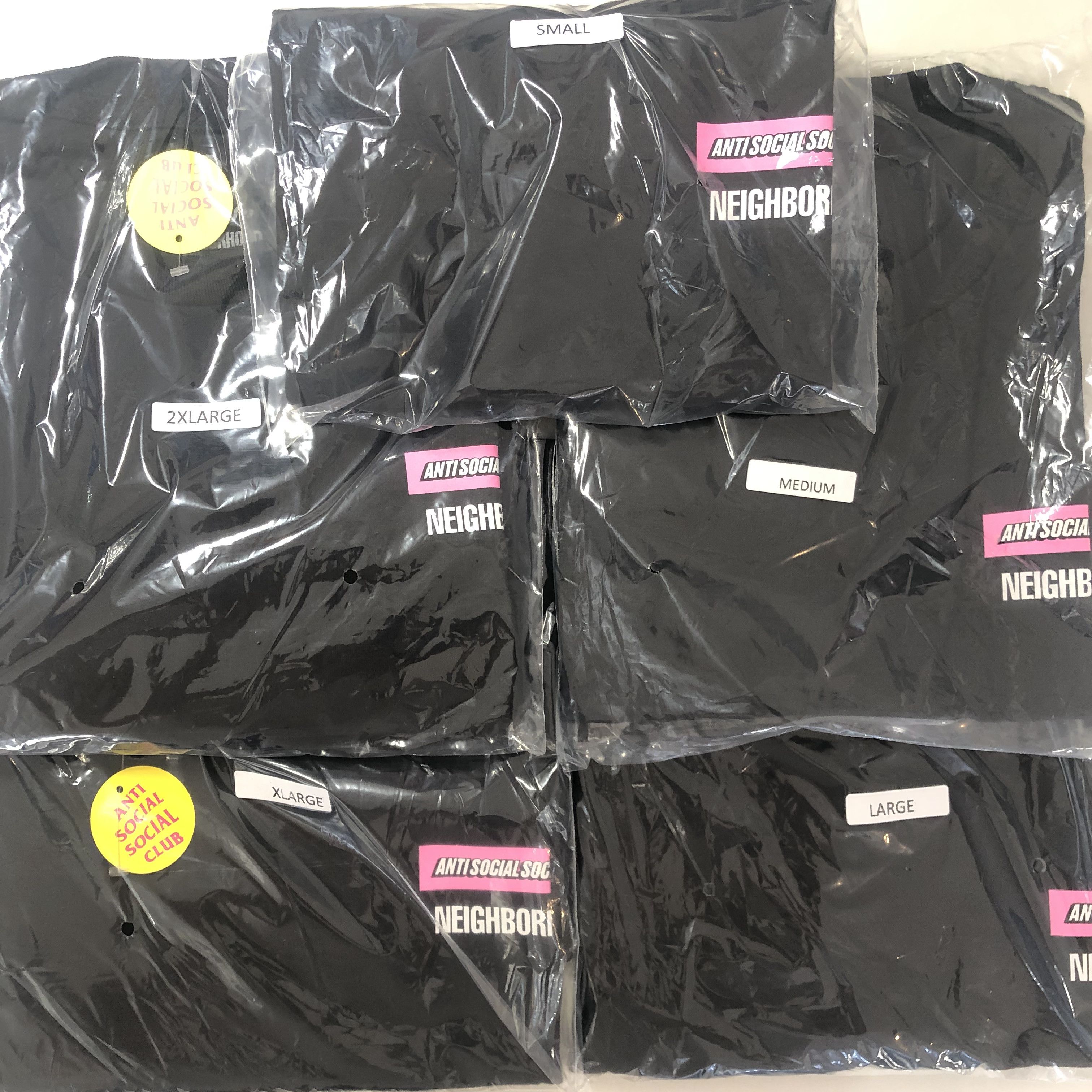 Anti Social Social Club × Neighborhood DS ASSC x NHBD Box Logo Stuck on You Black Tee FTP BAPE KITH Size US M / EU 48-50 / 2 - 7 Thumbnail