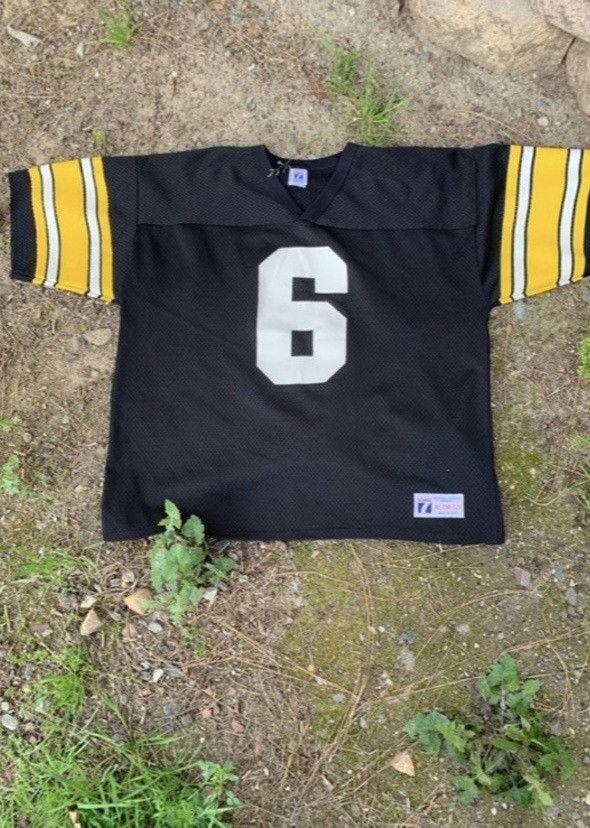 Vintage Pittsburg Steelers #6 Bubby Brister Logo 7 Jersey Size XL Black Nfl  Usa