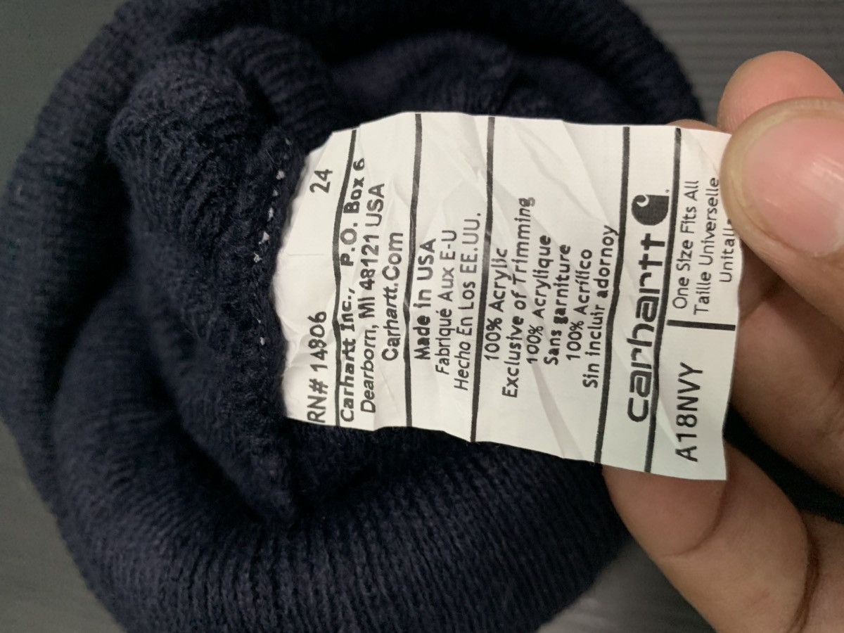 Carhartt × Garment Reproduction of Workers × Vintage Vintage 90s Carhartt Beanie Cap Size ONE SIZE - 5 Thumbnail