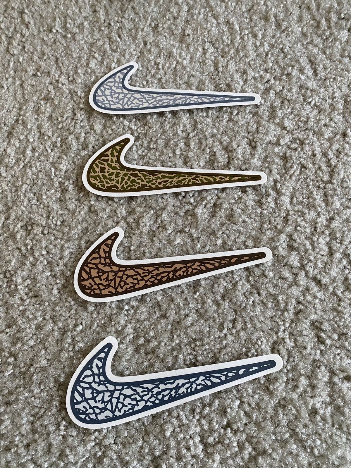 Nike × Supreme Nike SB Supreme Dunk Cement Sticker Set | Grailed