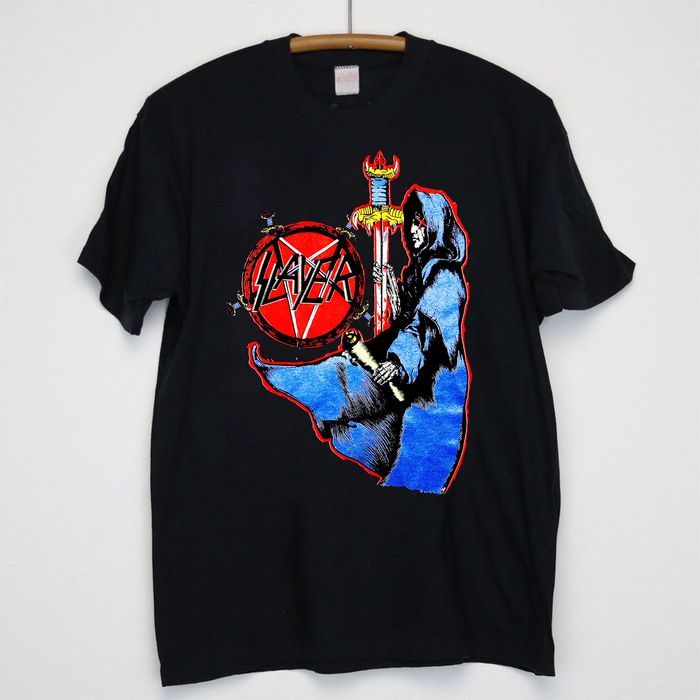 T-shirt Vintage Slayer Spill The Blood Années 90 - Taille S à 5XL, Coloré Et Confortable