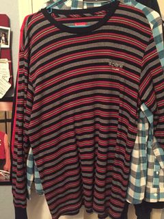 Supreme Striped Sweater | Grailed