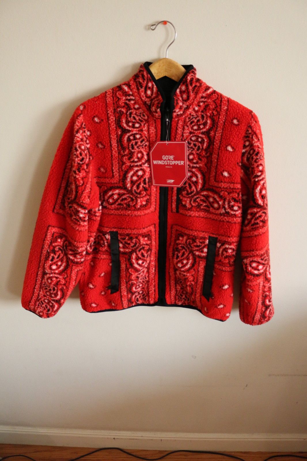 sales discounted Supreme Reversible Bandana Fleece Jacket Red Size ...