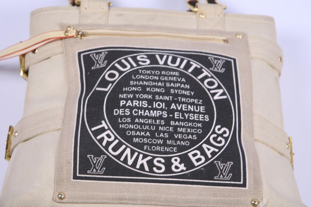 Bags, Louis Vuitton Trunks Bags Fl012 Tan Canvas Tote