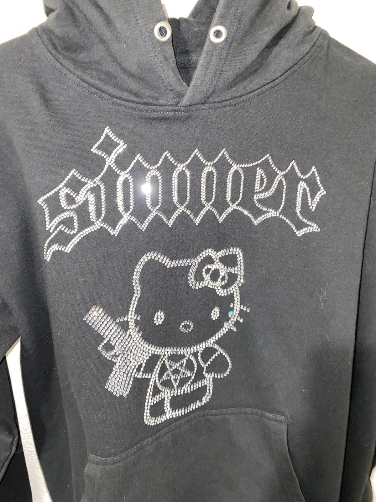 Streetwear Sinners Hello Kitty Rhinestone Hoodie Grailed