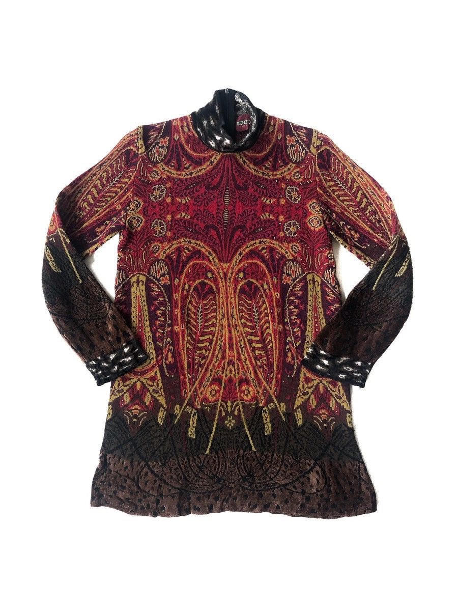 Kenzo HEAT🔥Kenzo Paris Navajo Native Long Jumper Dress Size US S / EU 44-46 / 1 - 4 Thumbnail