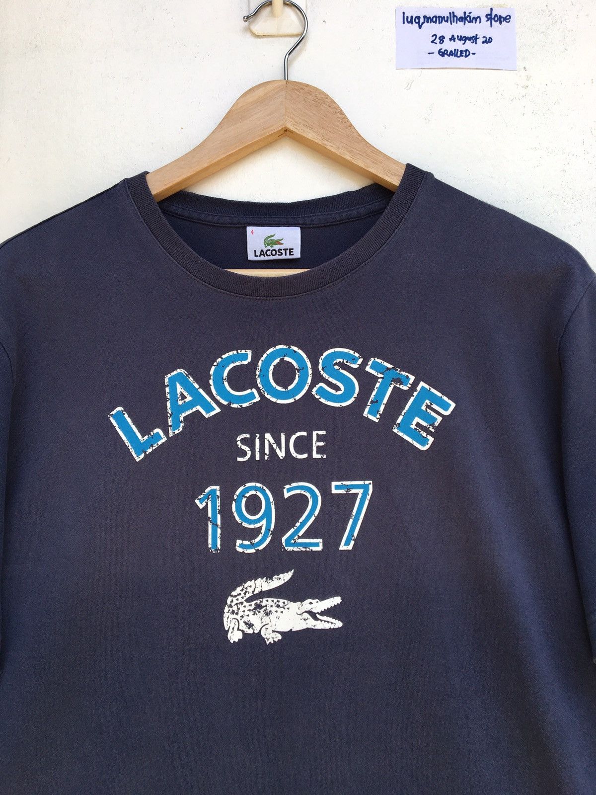 Lacoste Vintage Lacoste Spellout Tshirt Size US L / EU 52-54 / 3 - 4 Thumbnail