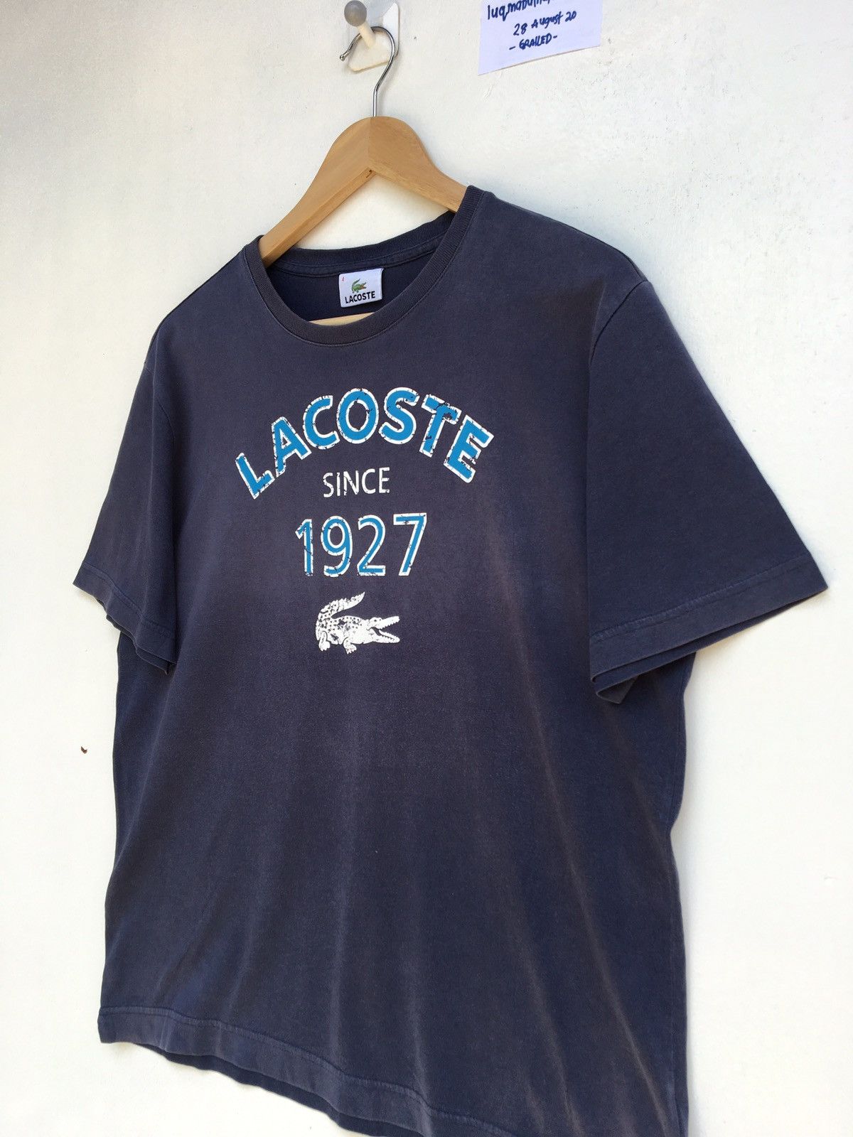 Lacoste Vintage Lacoste Spellout Tshirt Size US L / EU 52-54 / 3 - 3 Thumbnail