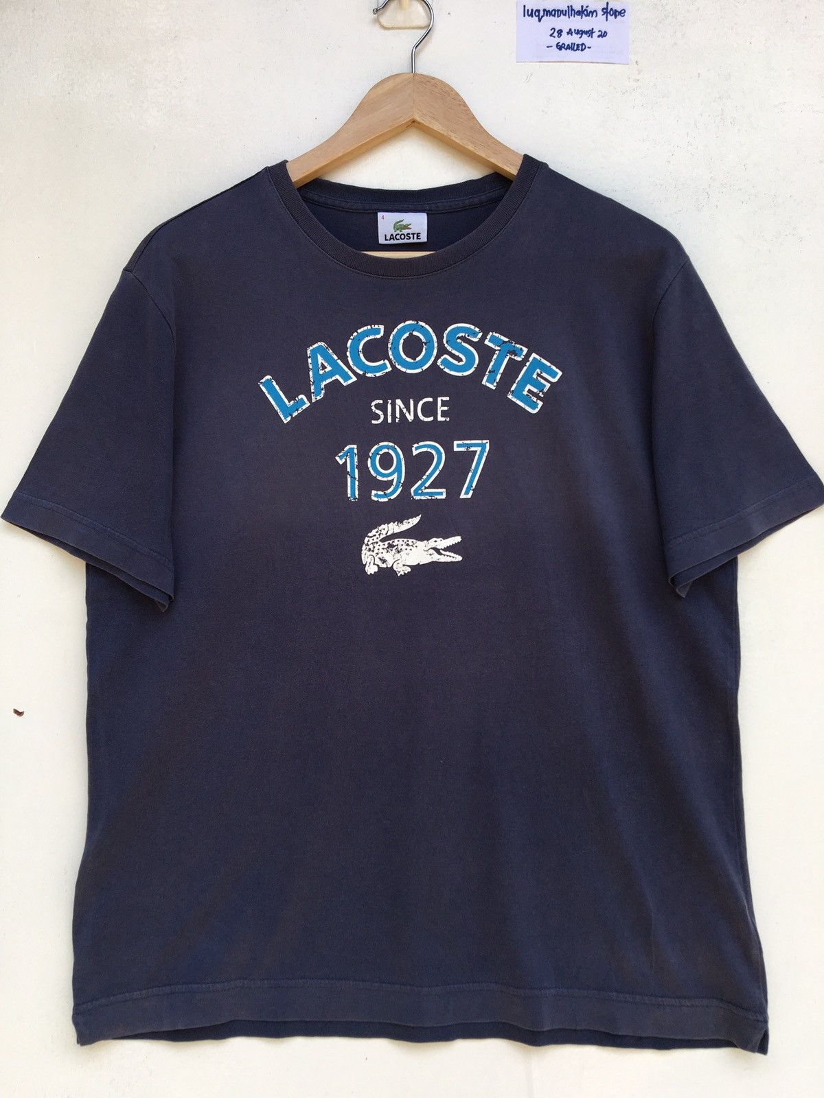 Lacoste Vintage Lacoste Spellout Tshirt Size US L / EU 52-54 / 3 - 1 Thumbnail