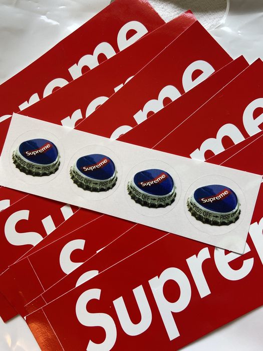 Supreme bottle best sale cap sticker