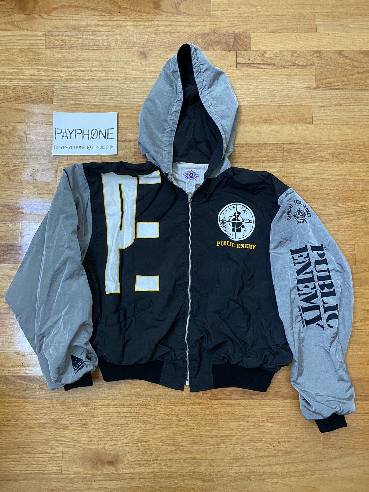 90s PUBLIC ENEMY official nylon jacket-