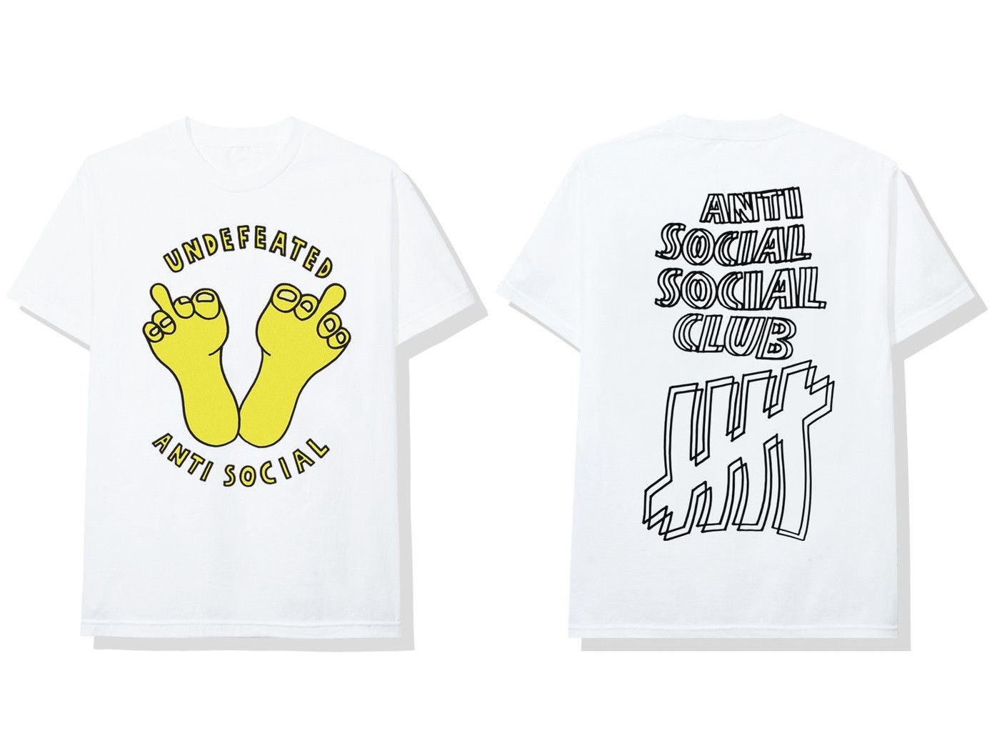 DS FW20 Undefeated x ASSC White Tee in hand Supreme Bape