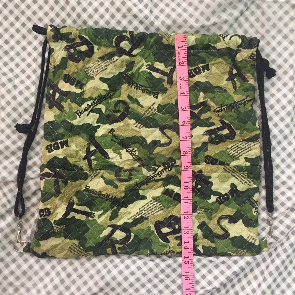 Japanese Brand Camo Drawstring Backpack Style Bag Size ONE SIZE - 12 Thumbnail