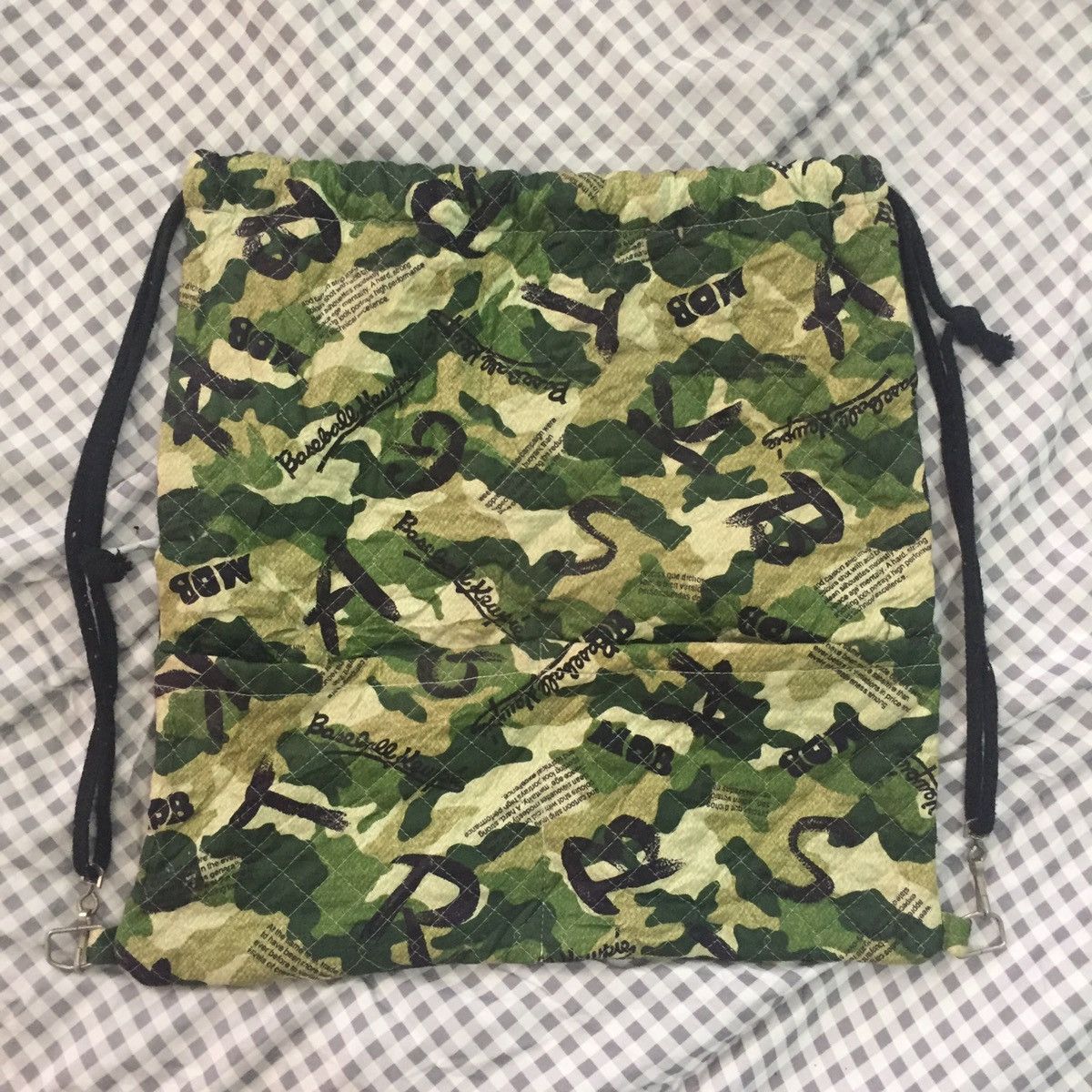 Japanese Brand Camo Drawstring Backpack Style Bag Size ONE SIZE - 2 Thumbnail