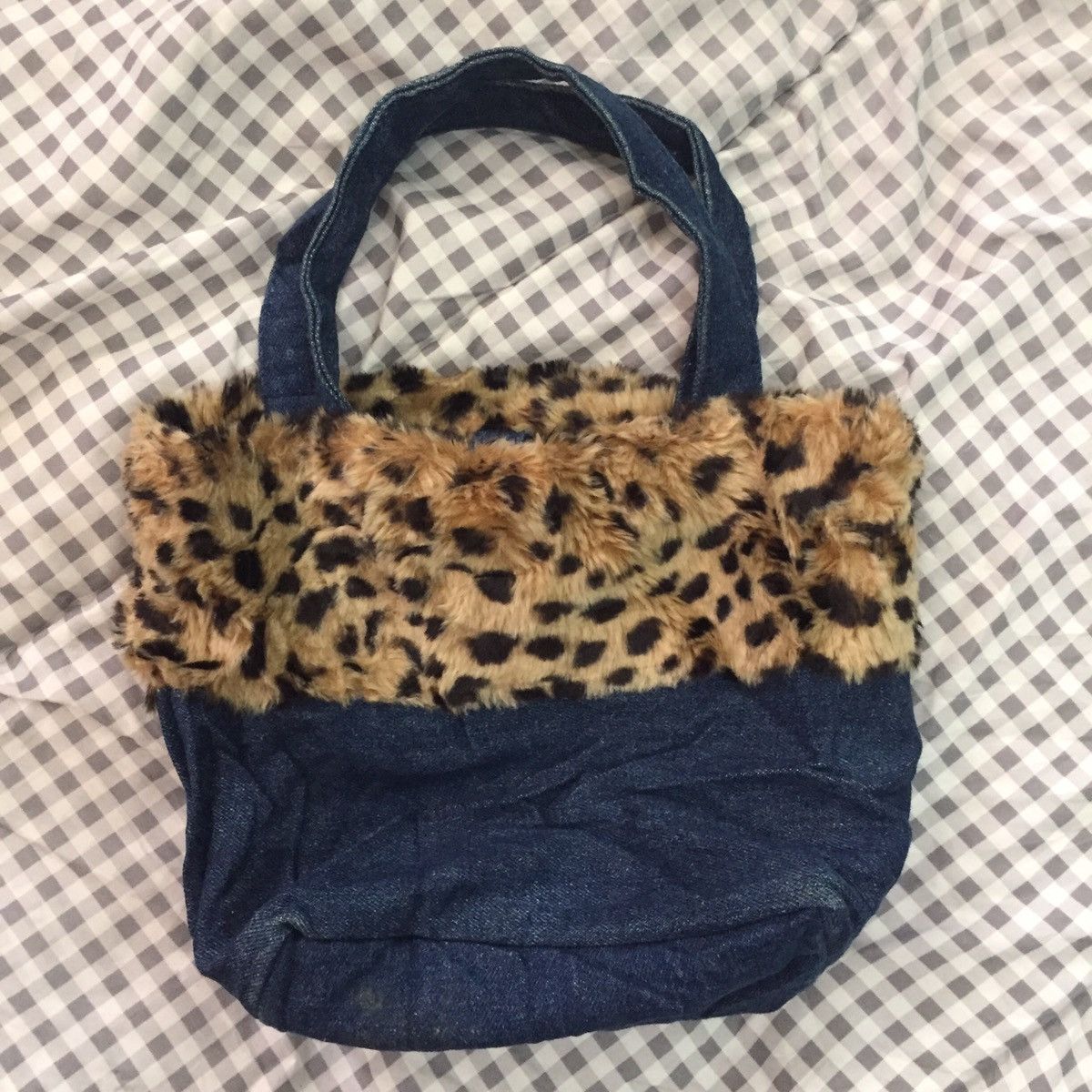 Jeans & Leopard Tote Bag