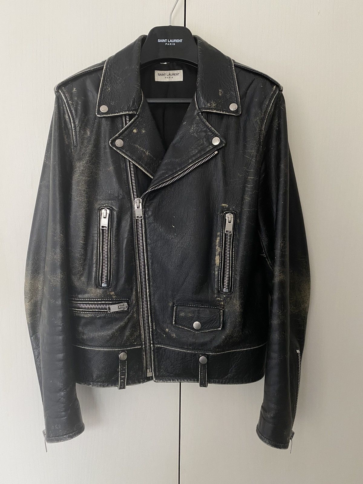 Saint Laurent Paris Saint Laurent L01 leather jacket | Grailed