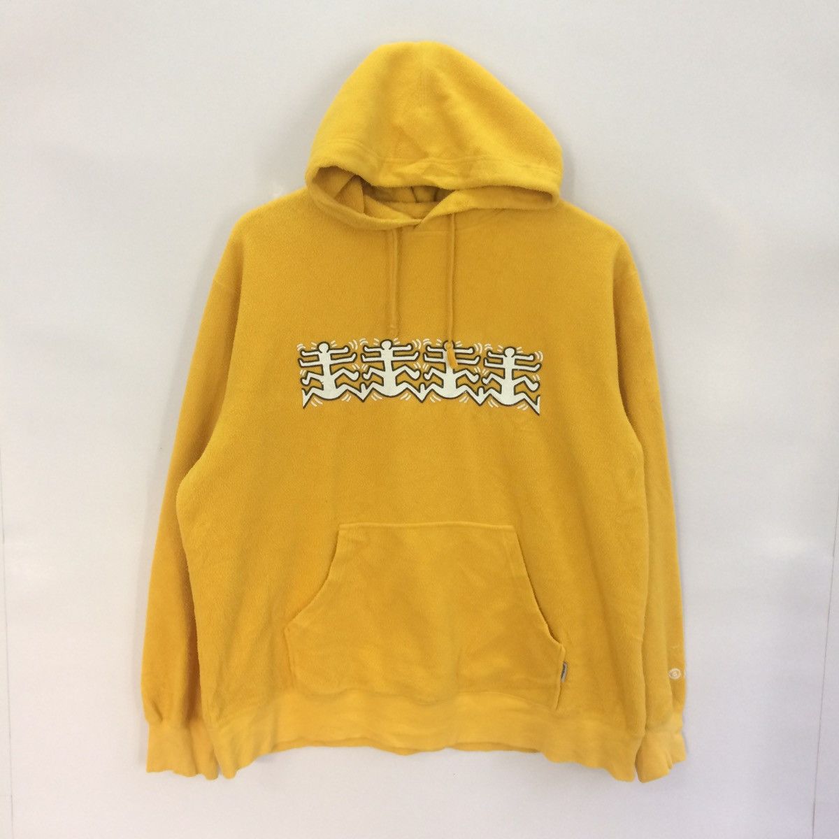 Keith haring hoodie sweatshirt yellow
