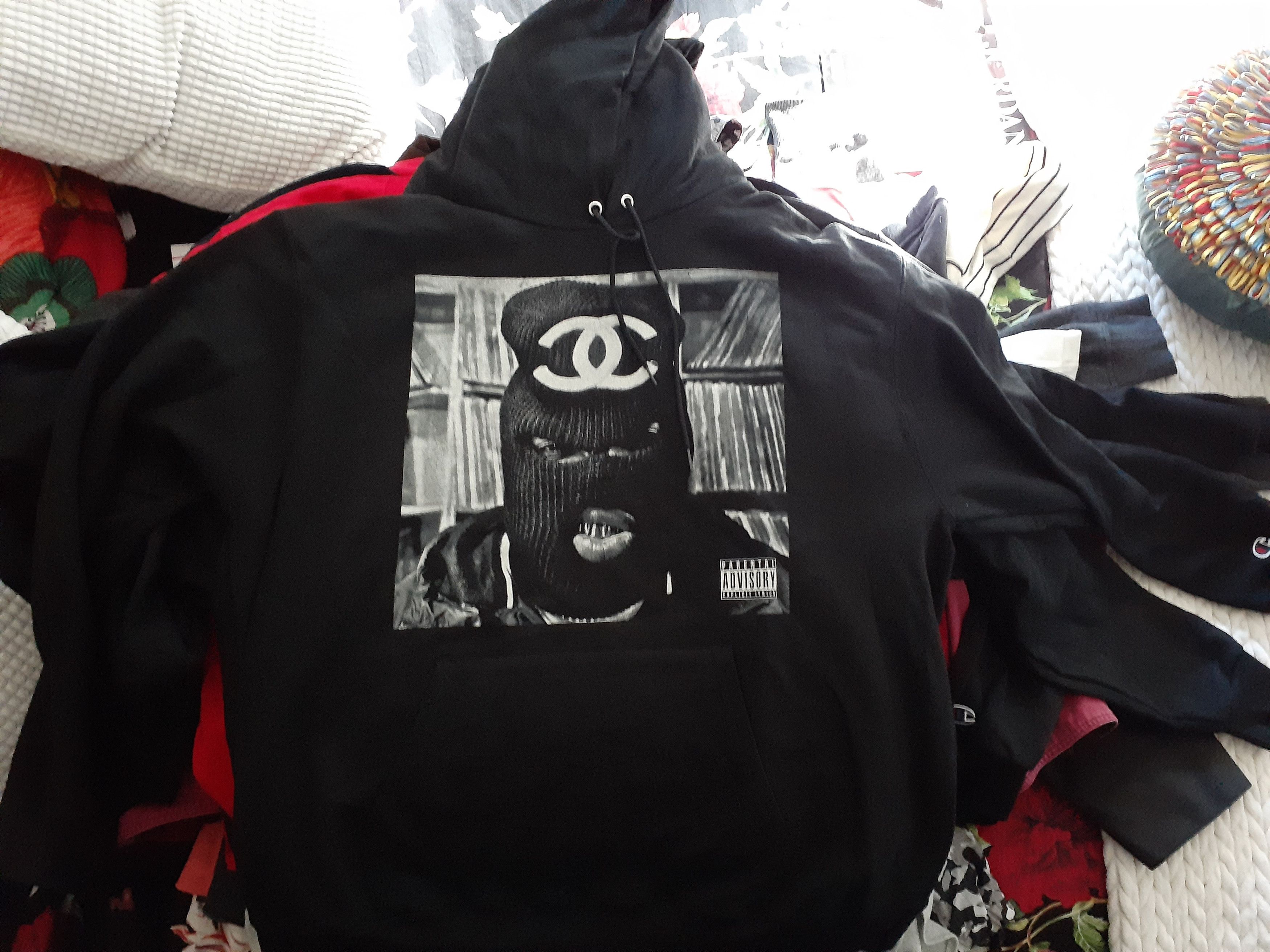 Chanel champion hoodie best sale