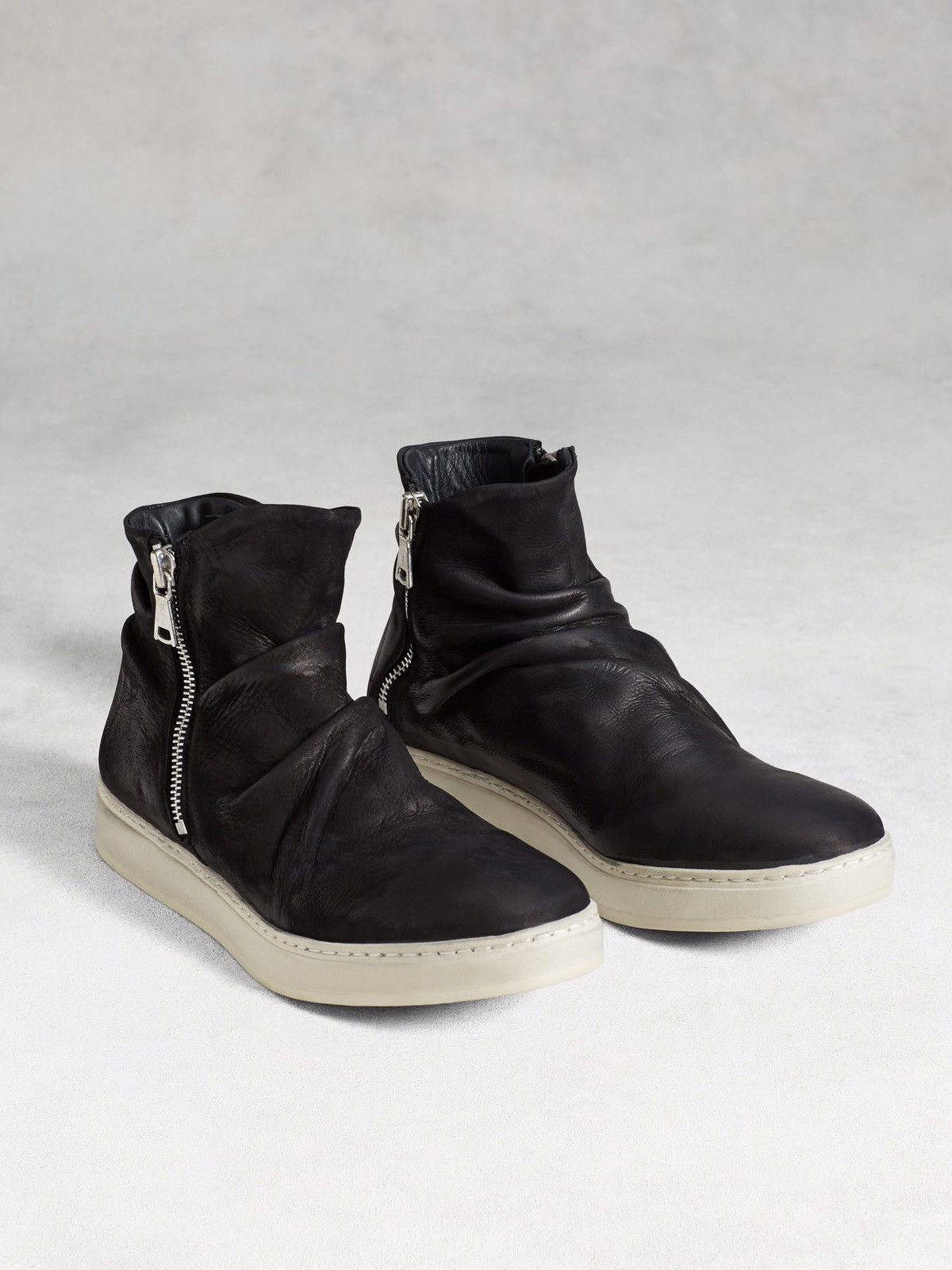 Bottes Homme John Varvatos En Cuir - Pointure US 9.5, Double Fermeture éclair - Neuf Avec Boîte