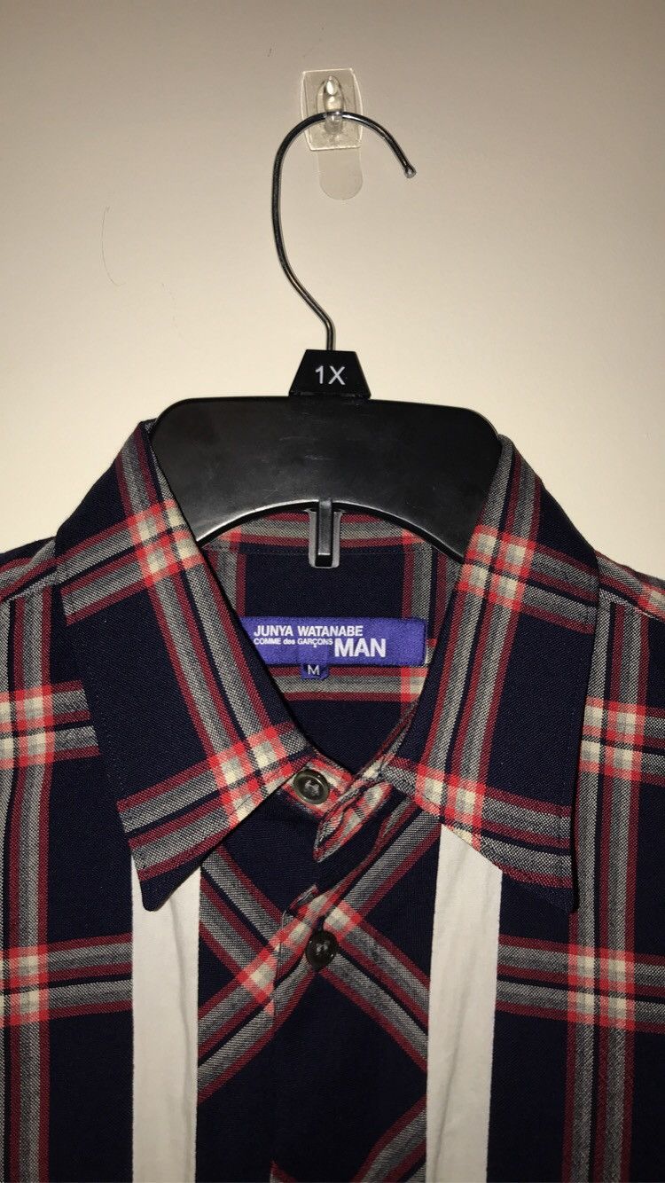 Comme des Garcons AD2002 Cross Patchwork Plaid Shirt Size US M / EU 48-50 / 2 - 2 Thumbnail