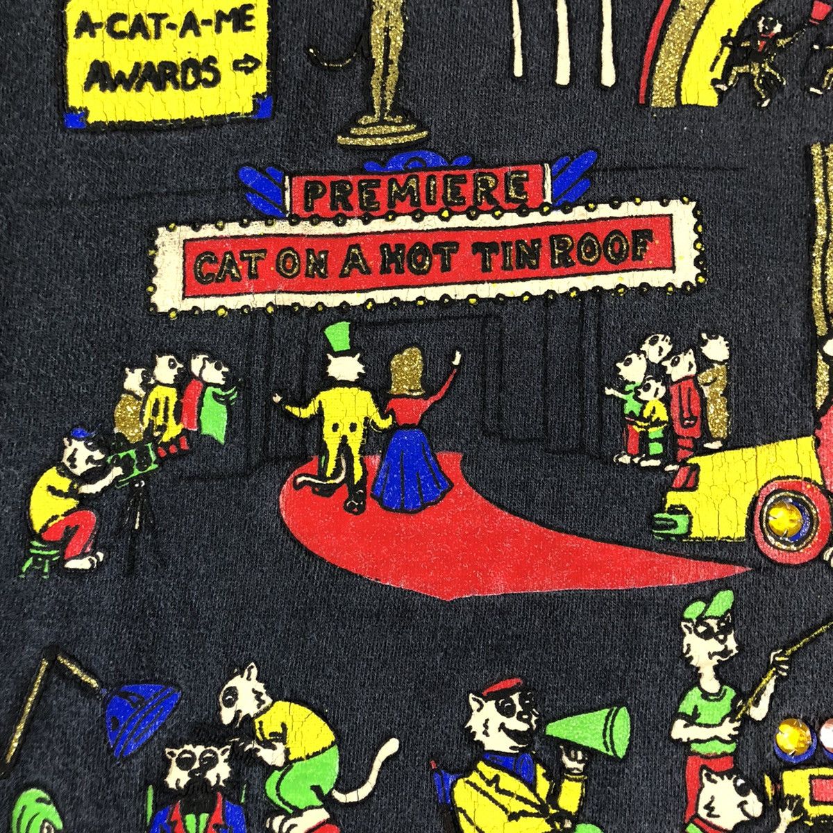 Vintage Hollywood Famous Cats Bowl Red Carpet Vintage T shirt Size US L / EU 52-54 / 3 - 6 Thumbnail