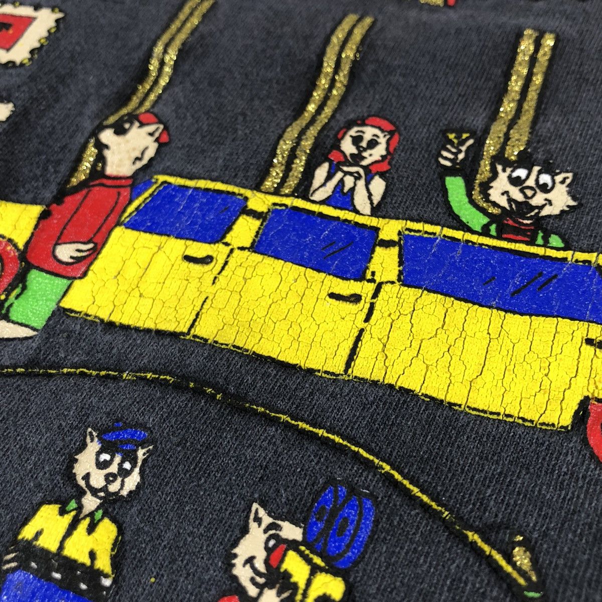 Vintage Hollywood Famous Cats Bowl Red Carpet Vintage T shirt Size US L / EU 52-54 / 3 - 12 Thumbnail