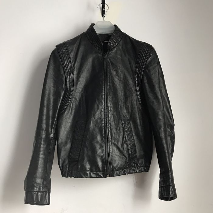 Vintage Saint Laurent Esque Leather Teddy Jacket | Grailed