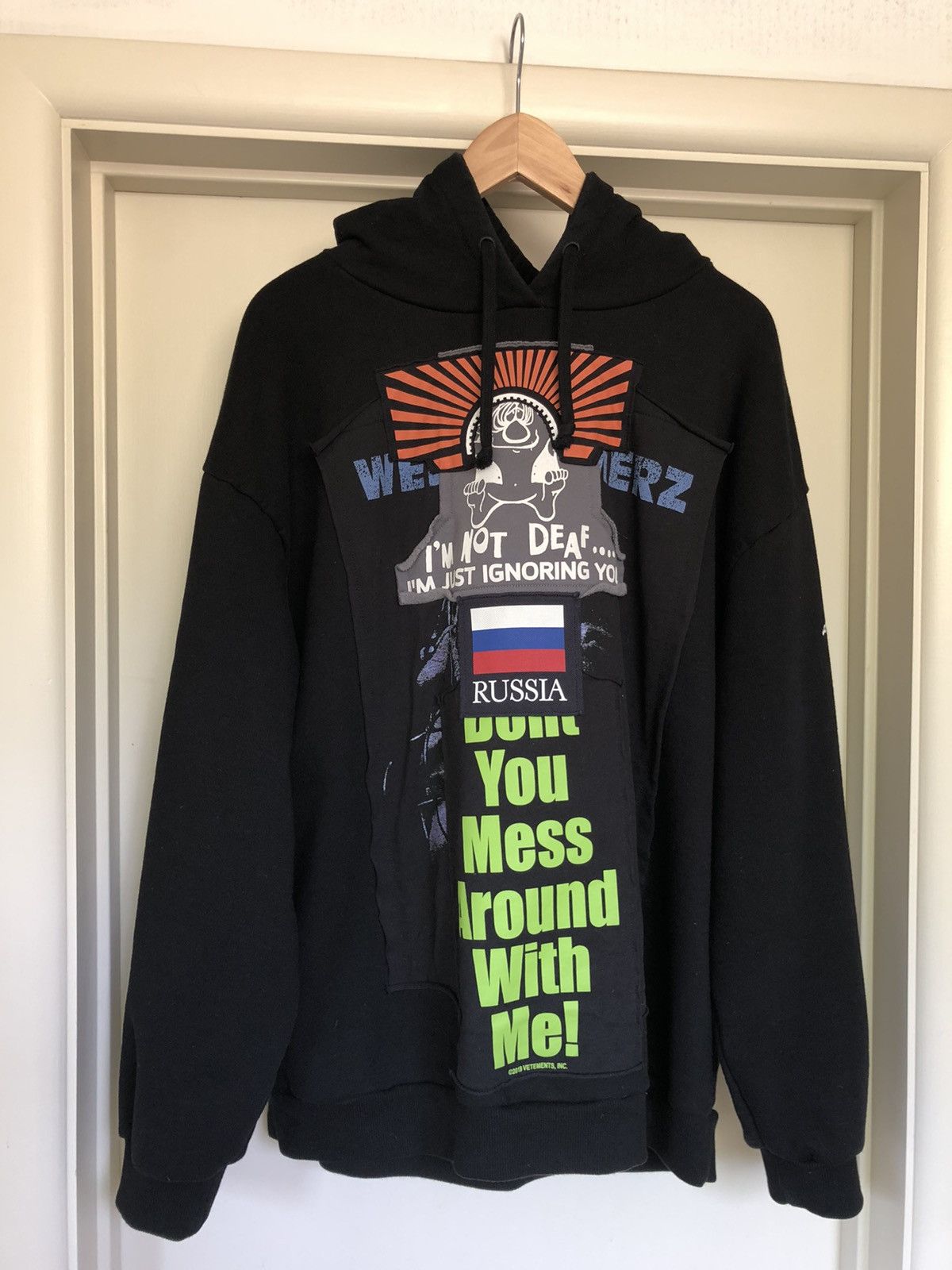 Vetements Vetements Russia Patchwork Hoodie | Grailed