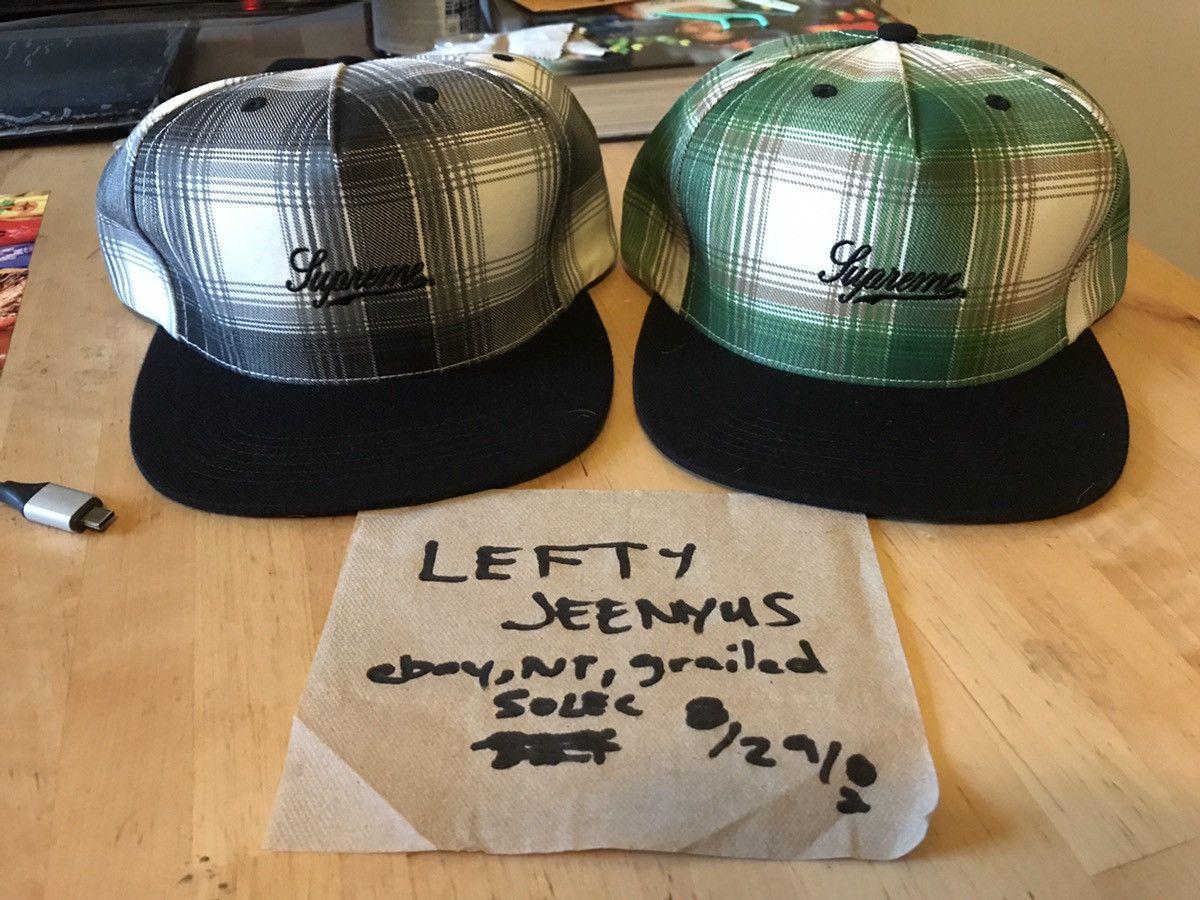 帽子 Supreme Printed Ombre Plaid 5-panel cap Supreme Printed Ombre Plaid 5-Panel Cap Black OS F/W 14 | eBay