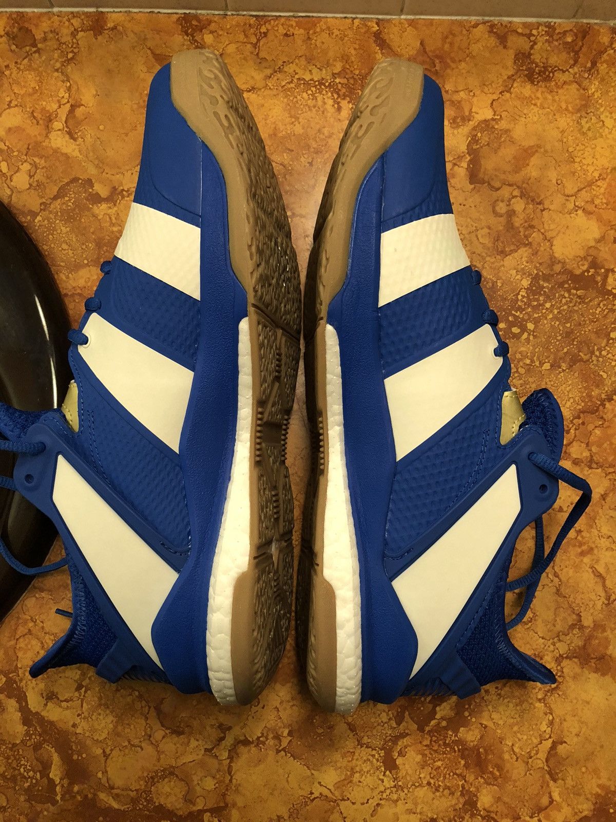 Adidas adidas Stabil X Men's Volleyball Shoes Blue/Gold Size US 12.5 / EU 45-46 - 7 Thumbnail