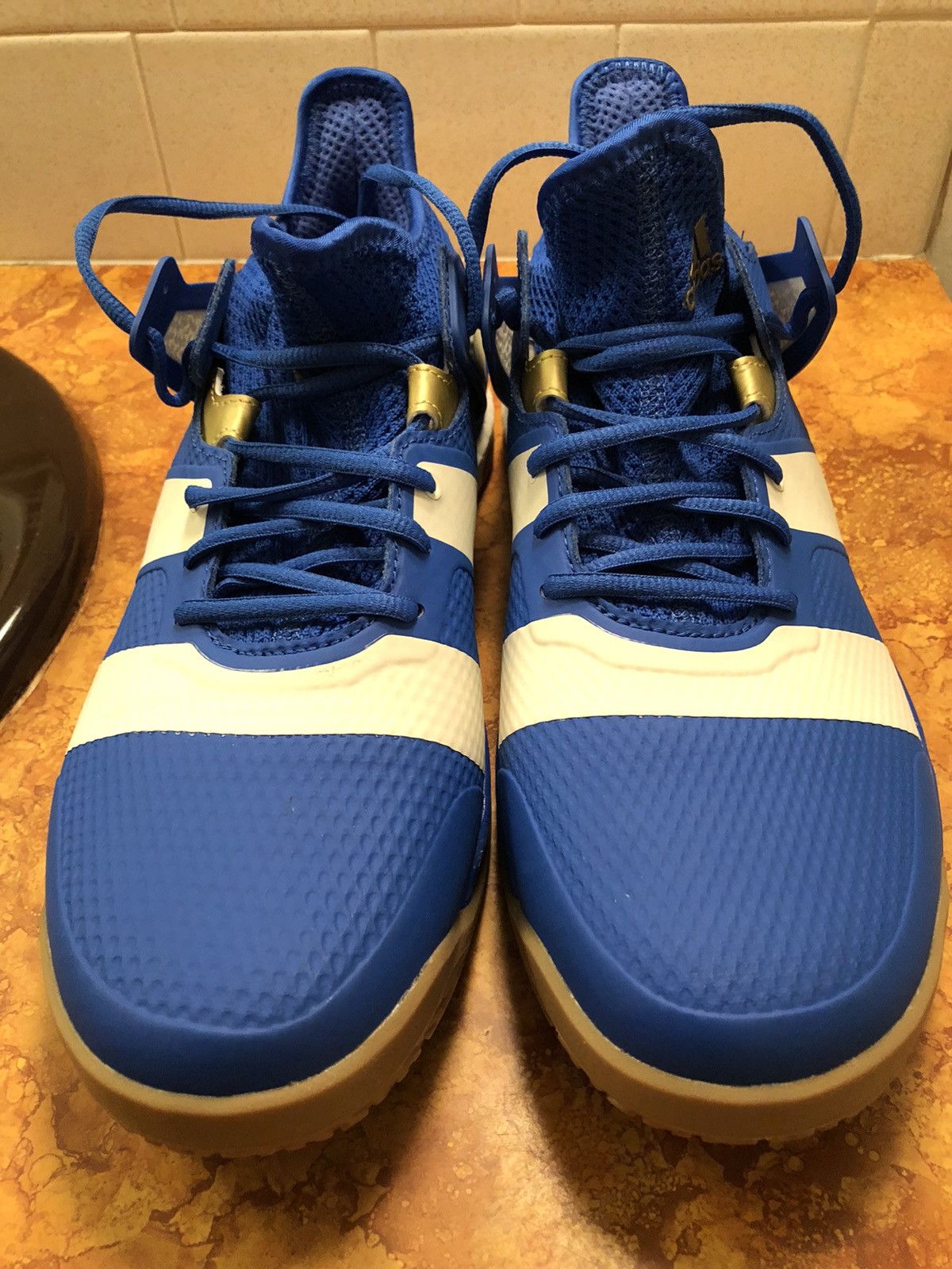 Adidas adidas Stabil X Men's Volleyball Shoes Blue/Gold Size US 12.5 / EU 45-46 - 1 Preview